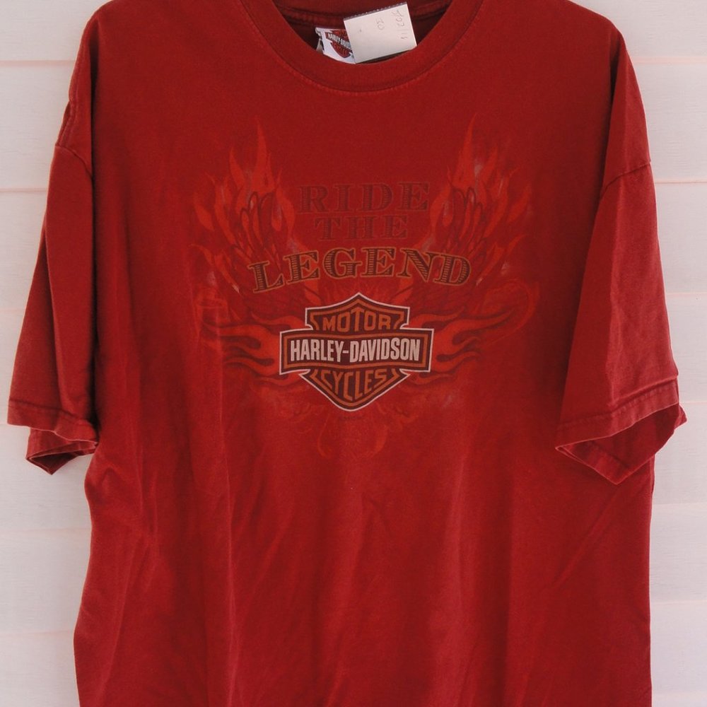 Harley Davidson Ride the Legend Flordia ~Shark Jaw graphic~EUC~Biker T - Picture 2 of 4